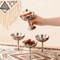 Tazón de Helado de Acero Inoxidable 304, Copa Premium para Pudín, Vaso para Postre, Vajilla de Grado Alimenticio para Hotel, Restaurante, Bar, Dulces