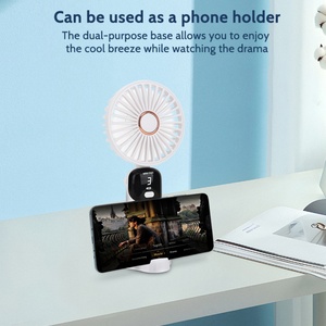 Ventilador de Mano Digital con Pantalla, Económico, en Stock, 1200mAh, 5 Velocidades, para Bodas, Actividades al Aire Libre, Regalo de Alta Gama - Product Image 3