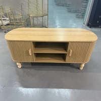 Table à manger ovale créative de style romain pour salon d'appartement, avec base en bois et finition naturelle, à monter soi-même