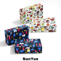 Boîte à bijoux rectangulaire de Noël multi-compartiments pour colliers, boucles d'oreilles, bagues, emballage cadeau personnalisé, vente en gros