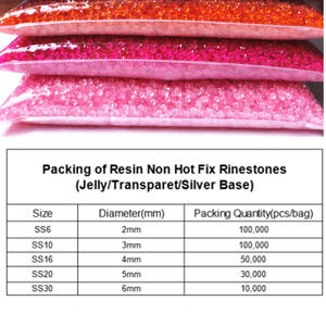 Pierre de cristal à dos plat en vrac en gros, 2 mm, 3 mm, 4 mm, 5 mm, 6 mm, strass non thermocollant, résine rose gelée AB, strass pour bricolage - Product Image 4