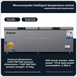 Congélateur coffre double <span class=keywords><strong>porte</strong></span> OEM 405L pour usage domestique et commercial, réfrigérateur <span class=keywords><strong>de</strong></span> grande capacité, appareils électroménagers en gros - Product Image 5
