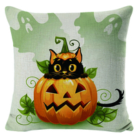 Taies d'oreiller décoratives Halloween Housses de coussin de la Toussaint pour la décoration intérieure Citrouilles et chauves-souris Offre Spéciale livraison directe
