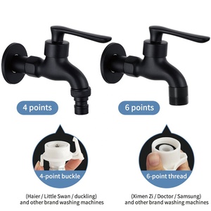 Robinet de <span class=keywords><strong>jardin</strong></span> en laiton noir 1/2 3/4 pour salle de bain, fourni par l'usine - Product Image 6