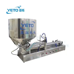 Semi Automatic Cosmetic Shea Butter Custard High Viscosity Jar Handmade Soap Heated Hopper Tomato Paste Honey Filling Machine