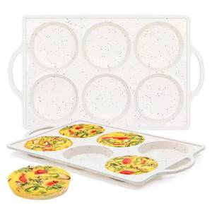 Moule à muffins géants en silicone américain, 6 cavités, antiadhésif, sans BPA, avec cadre métallique renforcé, certifié LFGB, de la marque MUYULINS Factory - Product Image 1