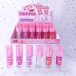 Olio Labbra Rosa Raro Siyiping, Tubetti Idratanti con Specchio, Lucidalabbra Trasparente Effetto Caramella, Kit Cosmetico per la Cura della Pelle - Product Image 1