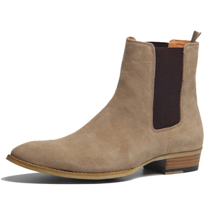 Bottes <span class=keywords><strong>Chelsea</strong></span> élégantes en <span class=keywords><strong>cuir</strong></span> véritable pour hommes chaussures d'affaires en <span class=keywords><strong>cuir</strong></span> de vachette de qualité supérieure respirantes et confortables bottes de Cowboy - Product Image 1