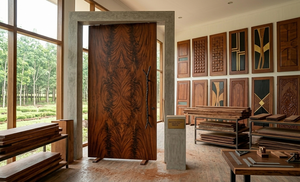 Puerta de Madera de Caoba Sólida, Duradera, Elegante, Acabado Natural, Interior/Exterior, Tamaño Personalizado, Moderna, Clásica, para Apartamento, Interior/Exterior - Product Image 5