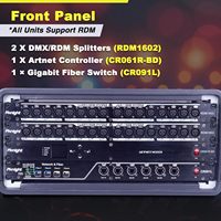 Pknight RDMX-S8F IP65 LED Tout-en-un 19 pouces Touring Rack 4 Répartiteurs RDM Contrôleur ArtNet Commutateur Fibre Gigabit