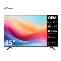 Téléviseur intelligent HAINA B2B Market OEM 85 pouces 4K QLED Android 14 15 UHD 85" Google Whale WebOS avec interface utilisateur personnalisée