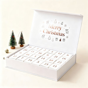 Thanh lịch màu tím từ giáng sinh phiêu lưu lịch hộp mù rỗng cứng các tông đếm ngược trang sức mỹ phẩm hộp quà tặng bất ngờ - Product Image 3