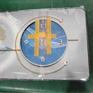 Horloge murale numérique contemporaine chinoise é<span class=keywords><strong>l</strong></span>égante avec calendrier et température, alimentée par piles, pour les murs du salon - Product Image 3