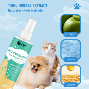 Spray Répulsif <span class=keywords><strong>pour</strong></span> Animaux de Compagnie Parfum Pomme, Fourniture Directe Usine, Personnalisable, 120ml, Naturel, Non Toxique, Anti-Rayures et Anti-Morsures, Spray d'Entraînement - Product Image 5