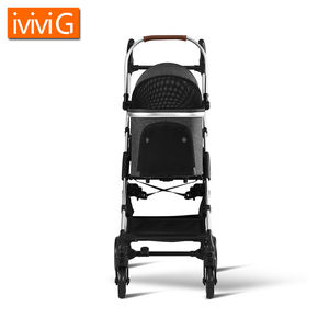 M301 lüks taşınabilir 4-Wheel alüminyum evcil hayvan taşıyıcı küçük boy katlanabilir köpek ve kedi seyahat arabası açık ve kapalı kullanım için - Product Image 3