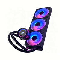Enfriador Líquido SMD-BY01 de 360 mm, Enfriador AIO con Pantalla de Temperatura, Ventilador ARGB PWM, Refrigeración por Agua para Intel LGA 1700 1851 AMD AM5 AM4