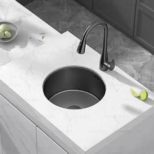 Lavello Sottopiano MOSHE <span class=keywords><strong>con</strong></span> Rubinetto Caldo/Freddo, Mini Lavello da Cucina Occidentale per Bancone Bar/Isola, in Acciaio Inox 304 - Product Image 6