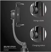 Q08 stabilisateur de cardan 360 Rotation pour téléphone Selfi Stick avec trépied caché Mobile vidéo de cardan à axe unique pour Tik Tok