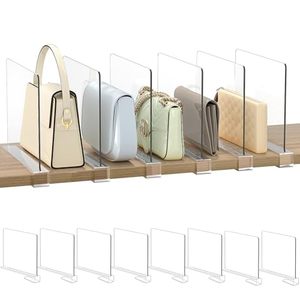 2 uds por paquete divisores de estante de acrílico de plástico para estantes de armario - Product Image 4