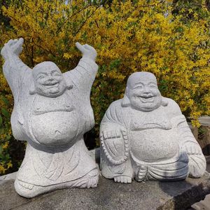 Statue <span class=keywords><strong>de</strong></span> <span class=keywords><strong>Bouddha</strong></span> <span class=keywords><strong>en</strong></span> granit naturel <span class=keywords><strong>de</strong></span> haute qualité, taille réelle, <span class=keywords><strong>pour</strong></span> extérieur, traditionnelle, durable, faite à la main - Product Image 1