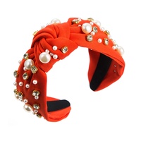 Accessoires de cheveux pour femmes tendance, bandeaux en tissu colorés, bandeaux à perles, bandeaux à strass, bandeaux à perles de culture
