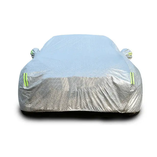 Waterproof Car Cover All Weather for Automobiles, Outdoor Full Cover Rain Sun UV Protection with Zipper Cotton