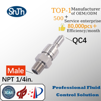 SHJH-LOK Raccord interchangeable SWAGELOK haute pression à vis externe forgée NPT mâle, valve de couplage ASME ANSI API ASTM EN, surface lisse