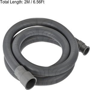 Nouveau produit Tuyau de vidange pour lave-linge 32mm ID 2m de long <span class=keywords><strong>Rallonge</strong></span> de tuyau flexible Gris - Product Image 5