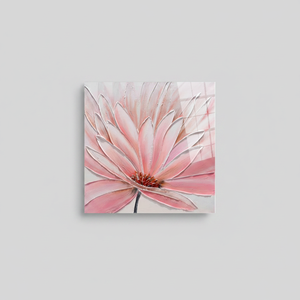 Modern Blush Pink Daisy <b>Canvas</b> <b>Wall</b> Art - Printed Botanical Decor,TEMPERED GLASS ART - Product Image 2