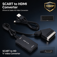 Câble adaptateur SCART vers HDTV amélioré 1080p PAL NTSC SECAM pour TV DVD VCR Console