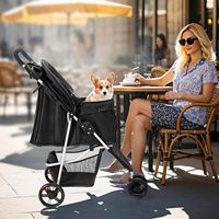 Poussette pliable, légère et durable à 3 roues pour chiens et chats