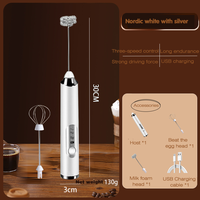 Fouet électrique puissant, mousseur à lait manuel pour la cuisine, mélangeur à crème, bol en acier inoxydable, machine à mousse de lait automatique allemande