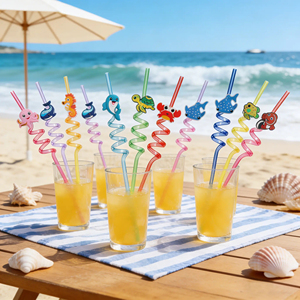 Fashion Party New Arrive Cartoon Marine Animal Food-grade Petg Reusable Plastic Straw Perfect for Festive celebrations Game <strong>Gift</strong> - Product Image 6