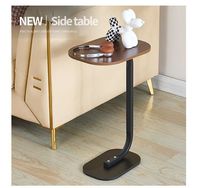 Table basse moderne en panneaux de bois et structure métallique, facile à nettoyer, durable, pour salon, canapé, chevet, balcon, coin, usine