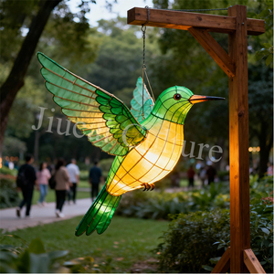 Lanterne en forme de colibri en soie imperméable, lumière à économie d'énergie, prix d'usine pour Noël, remise de diplôme, événements en plein air - Product Image 2