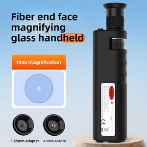 <strong>Handheld</strong> 200/400 Times <strong>Fiber</strong> <strong>Optic</strong> Magnifying Glass/Microscope with SC Connector Ceramic End Face Detector for FTTH Applications - Product Image 6