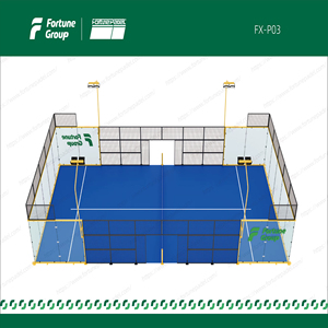 Fortune padel đầy đủ toàn cảnh 10x20m thép mái chèo tòa linh hoạt sàn padel thảm sân tennis thiết bị mái Lều lĩnh vực padel - Product Image 5