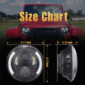 Faro redondo LOYO, faro Led de 7 pulgadas, faro todoterreno de haz Alto y Bajo para faros Led Wrangler Jl de - Product Image 4