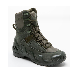 TSB08 Durable Stock Middle High Low Green Suede Cow Leather Breathable <b>Hiking</b> <b>Boots</b> - Product Image 5