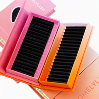 Extensions de cils en grappe de vison faites à la main de qualité supérieure, longueurs mixtes 10-18mm, effet éventail naturel, pour pose DIY, en fibres légères et douces