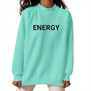 Sudadera Oversize de Cuello Alto para Mujer, de Corte Largo, Holgada, Informal, para Invierno, Estilo Urbano, Cómoda y a la Moda - Product Image 1