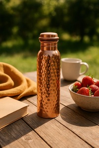 Premium Quality 950ml <b>Copper</b> <b>Bottle</b> with Secure Screw-On Cap Leak Proof & Portable for Daily Use Travel Unisex - Product Image 4