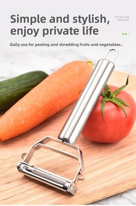 Wholesale Kitchen <b>Vegetable</b> Peeler Stainless Steel Potato Slicer Korean Carrot Grater Shredder Multifunctional <b>Fruit</b> Veggie - Product Image 6
