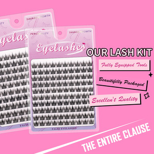 Faux cils segmentés semi-artisanaux grande capacité, 10 rangées, style européen et américain, pour les personnes pressées, épais et photogéniques - Product Image 2