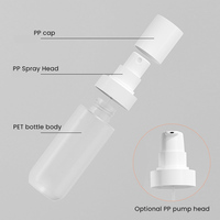 Flacon de lotion en plastique PET givré, nouveau style, 100 ml, 120 ml, flacon pulvérisateur hydratant, flacon de lotion pour soins de la peau, flacon pulvérisateur à fine brume