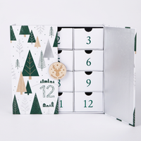 Handgefertigte Luxus-Weihnachts-Hautpflege 12-Tage-Adventskalender Kosmetik-Geschenkboxen für Weihnachten
