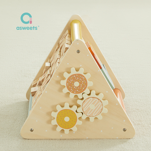 Juguete Educativo Montessori con Temática de Ciencia Ficción para Niños Pequeños, Nuevo Triángulo de Actividades para Bebés de Madera y Algodón con Características Educativas - Product Image 4