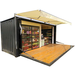 Negozio <span class=keywords><strong>Mobile</strong></span> Prefabbricato in Container d'Acciaio 20HC 20ft con Balcone Aperto, Design Moderno - Product Image 1