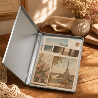 Boîte de rangement en métal format A4 personnalisée, boîte en tôle de qualité alimentaire pour documents, papiers, photos, certificats, emballage