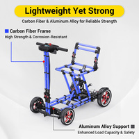 Nouvelle trottinette électrique intelligente à quatre roues pour personnes âgées et handicapées, avec batteries de cyclomoteur et carte à puce, scooter pour personnes à mobilité réduite